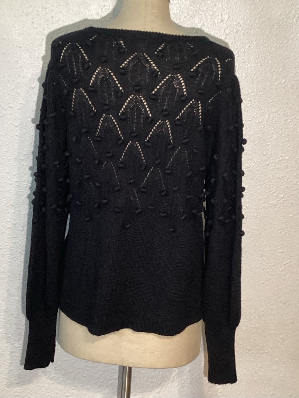 Lilly Pulitzer Neuve Black Women's Pom-Pom Knit Sweater size lXL - Picture 3 of 7